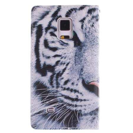 เสือรูปแบบกรณีหนังพลิกกับผู้ถือและช่องใส่การ์ดและกระเป๋าสตางค์สำหรับ Samsung Galaxy หมายเหตุขอบ/N9150 - นานาชาติ