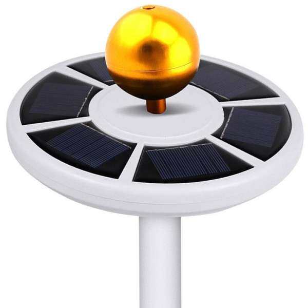 Qimiao 26LED Outdoor Solar-powered Flagpole Lamp with Light Sensor Decoration - intl