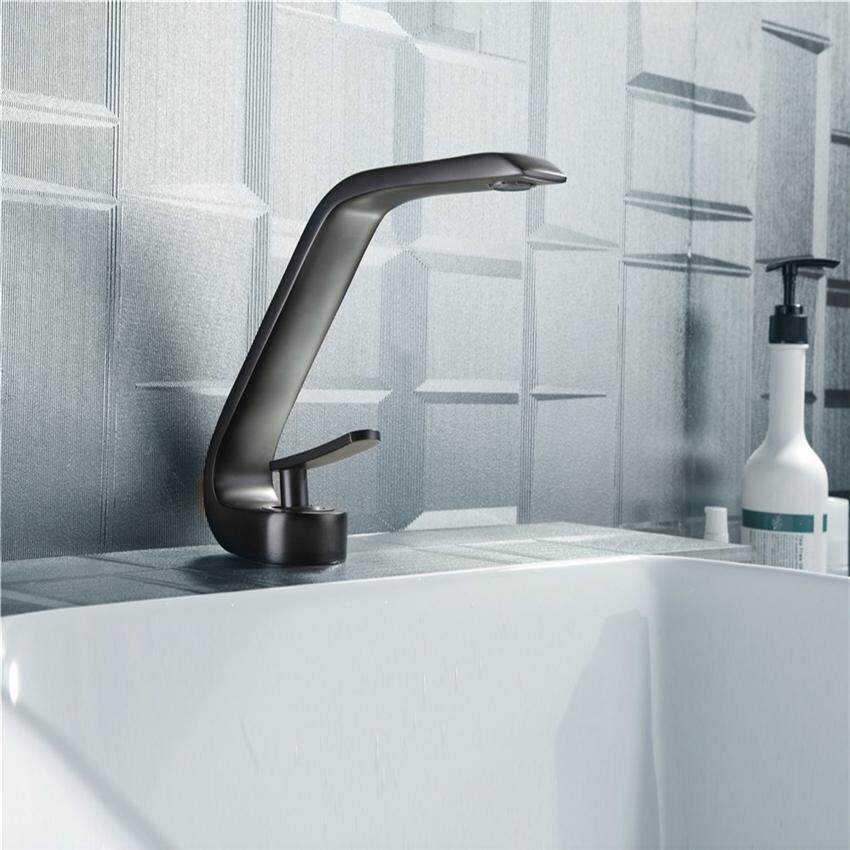 Modern Bathroom Basin Water Tap Dual Control Mixer Sink Faucet