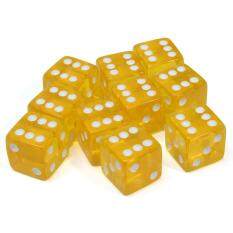 10 cái 6 Mặt D6 Xúc Xắc NHẬP VAI Acrylic Trong Suốt Con Súc Sắc Cho Đoán Chơi Game 16 Mét