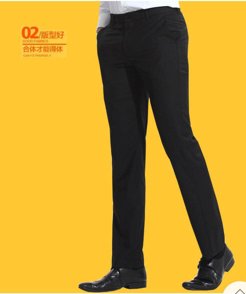 Seluar slack hitam slim sales fit