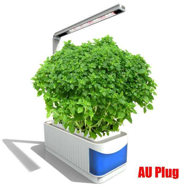 Bigin Indoor Herb Hydroponics Plants Garden Kit Lamp Adjustable Lamp Lever Planting Light with Visible Blue Window - intl