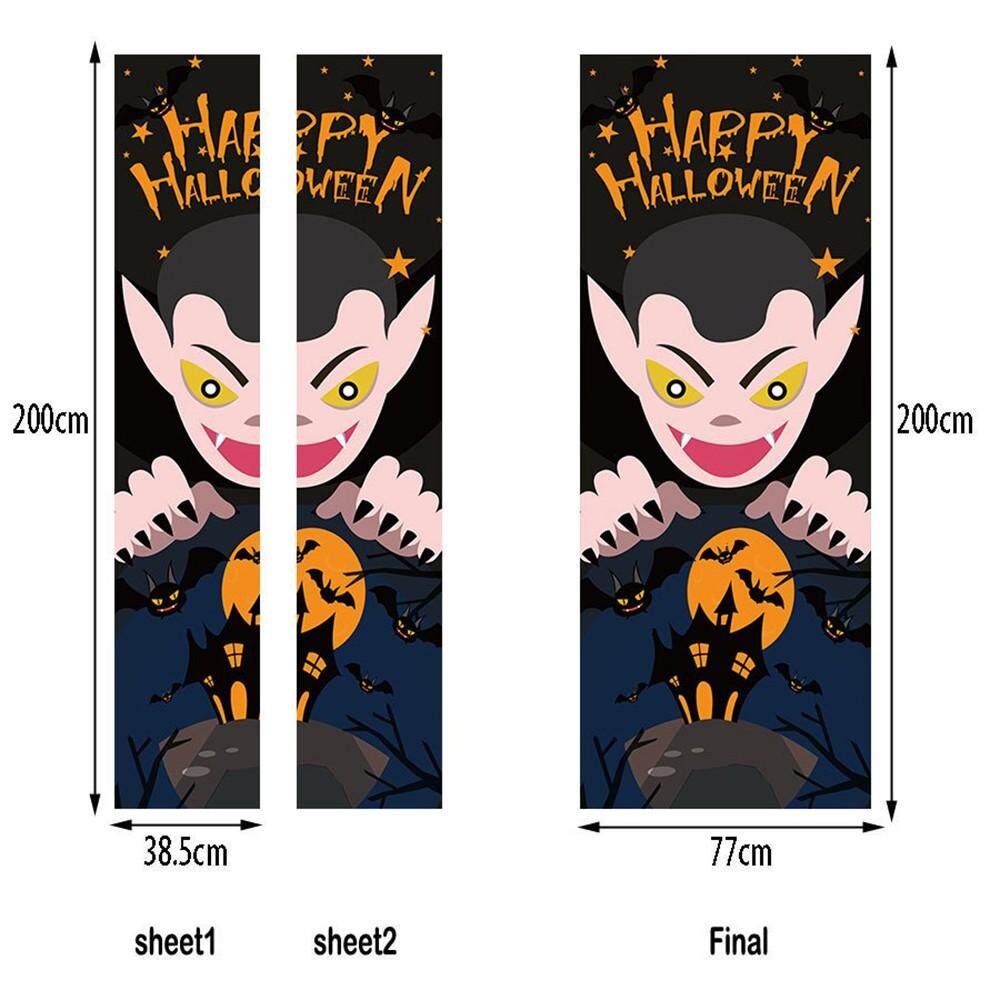 Halloween Ngôi Nhà Bị Ma Ám Trang Trí Cửa Sổ Cửa Bao Miếng Dán Zombie Tay 78X30 Inch Finleystore