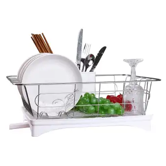 Kitchen Dish Rack Plates Bowl Drying Organizer Holder Drainer