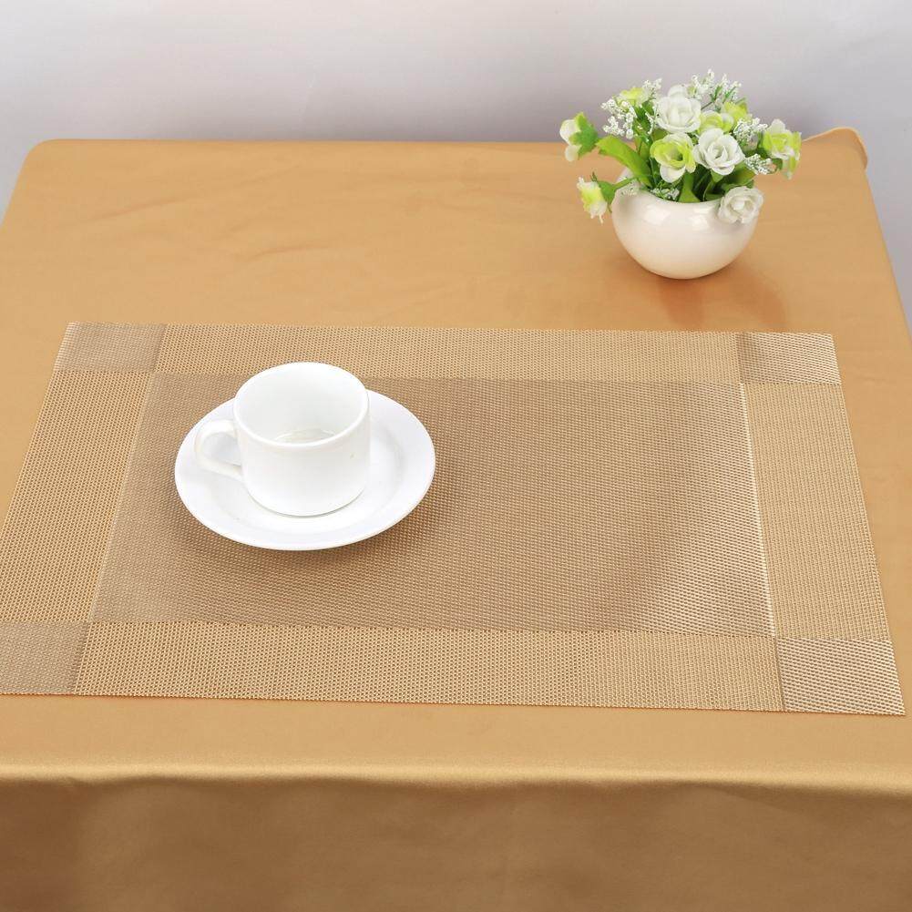 Andylike Cách Điện PVC Bếp Placemat Trang Trí Miếng Lót Bàn Ăn Thảm Gloden