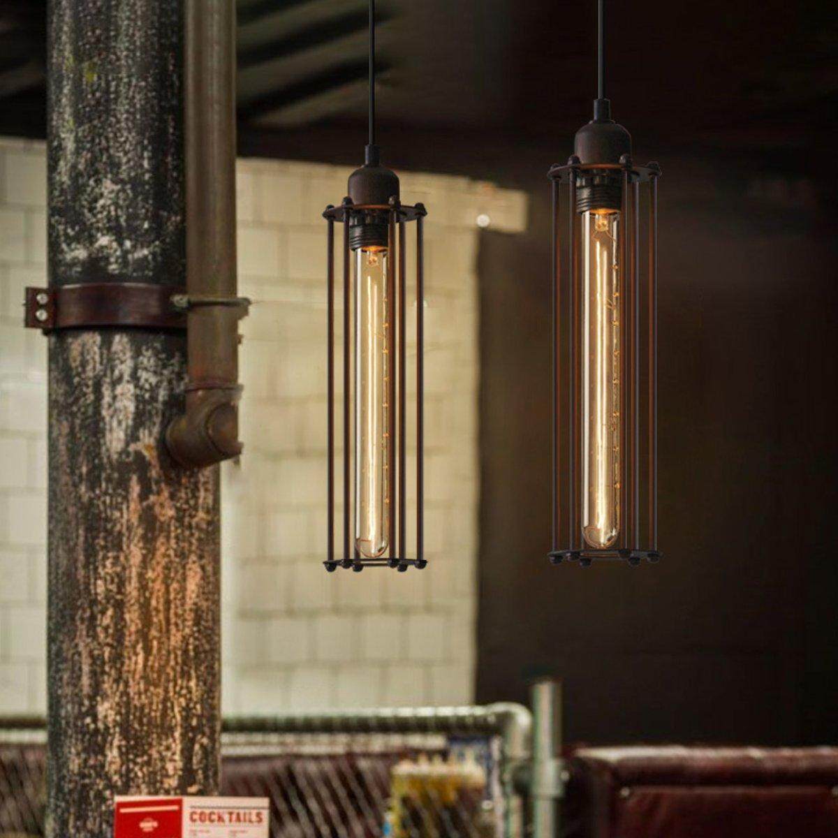 Industrial Retro Vintage Flute Pendant Lamp Kitchen Bar Hanging Ceiling Light - intl