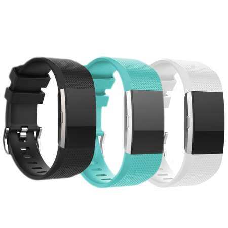 AD Hot 3 ชิ้น/เซ็ตเปลี่ยนสายรัดข้อมือสำหรับ Fitbit Charge 2 สายรัดซิลิโคนสายคล้อง