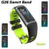 G26 สมาร์ทการตรวจสอบการนอนหลับฟิตเนสเครื่องติดตามเก็บข้อมูลการออกกำลังกายเลือดสมาร์ทวอทช์วัดความดันสีสายรัดข้อมือ