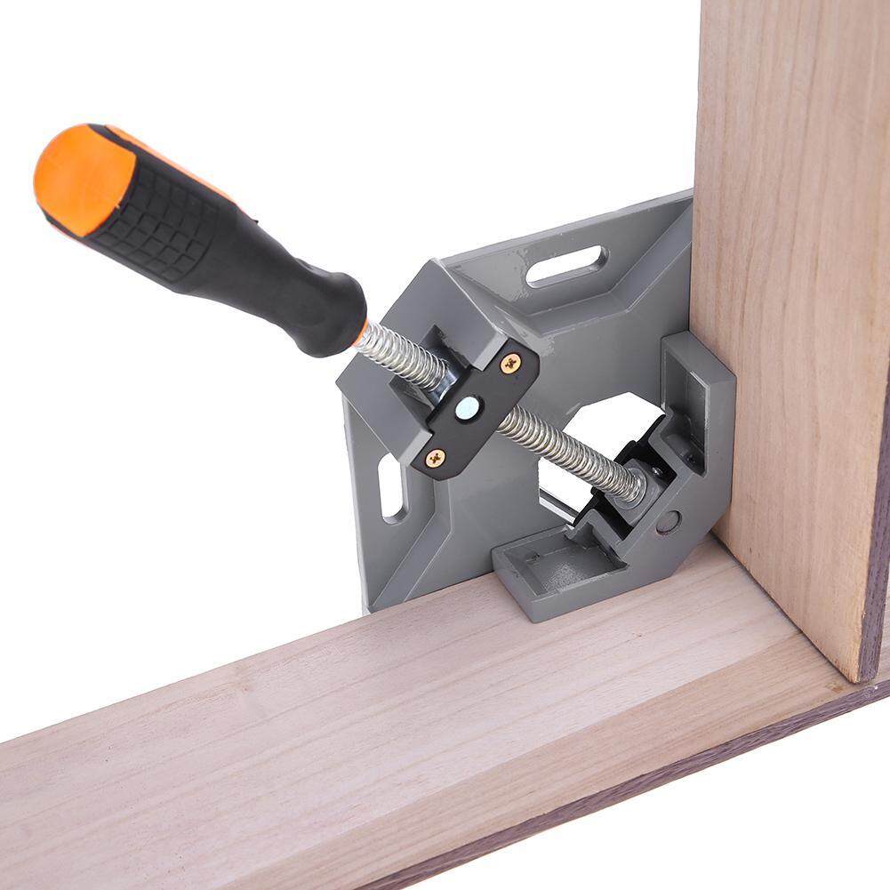 Aluminum Alloy Adjustable Single Handle Right Angle Clamp Carpenter Clip Woodwork Engineering Welding Tool - intl