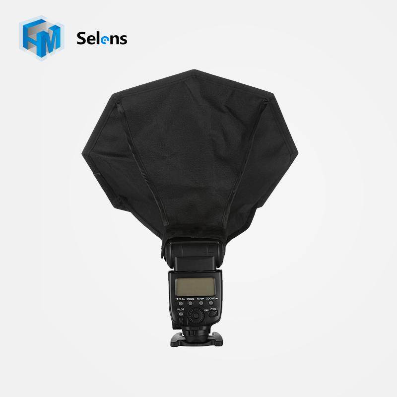 Selens 19CM Mini Octagon Softbox Diffuser Foldable for hot-shoe Flash Speedlite