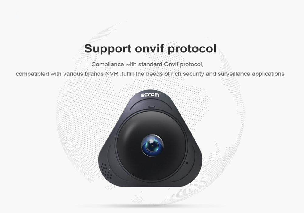 Fortunet Q8 360° Rotating Home Security IP Camera Webcam Fisheye HD 960P Internet IR Night Vision Wifi Wireless Office Monitor...