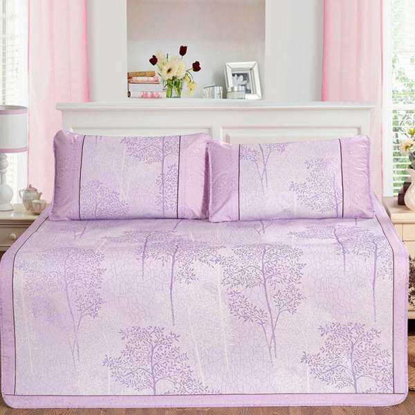 Ice Silk Seat Three-piece Air-conditioned Seat Fitted Sheet 1.5 Meters / 1.8m Bed Foldable Wash Mat - intl