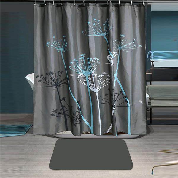 Hot sell curtain the same style shaoxing spring Asia spinning bath curtain cloth hotel household European waterproof shower curtain # Grey