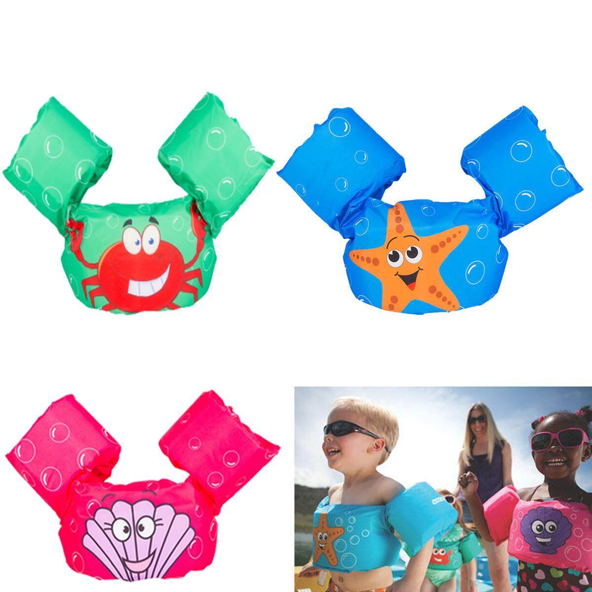 Puddle Jumper Kids Life Jacket Swimming Cartoon Trainer Arm Band Float Vest Safe Turtle Model