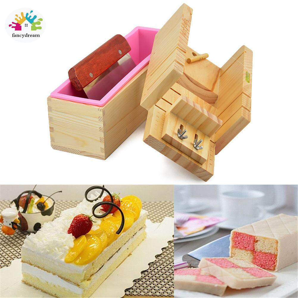 Fancydream Ổ Bánh Xà Phòng Khuôn Mẫu Ốp Gỗ Khuôn Làm Dụng Cụ Cắt Lát Cắt DIY Carfts