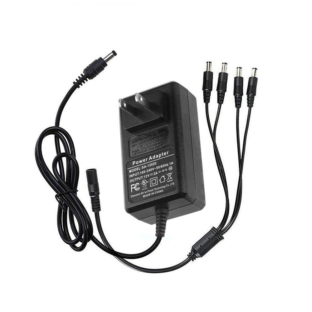 Surveillance Camera 12V 3A DC Power Adapter with power cord for Q-see Zmodo