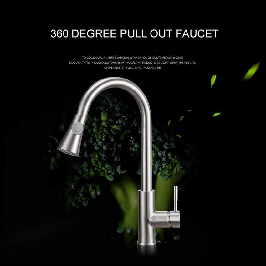 Modern New Brushed Nickel Kitchen Faucet High Quality Pull Out Single Handle Faucet