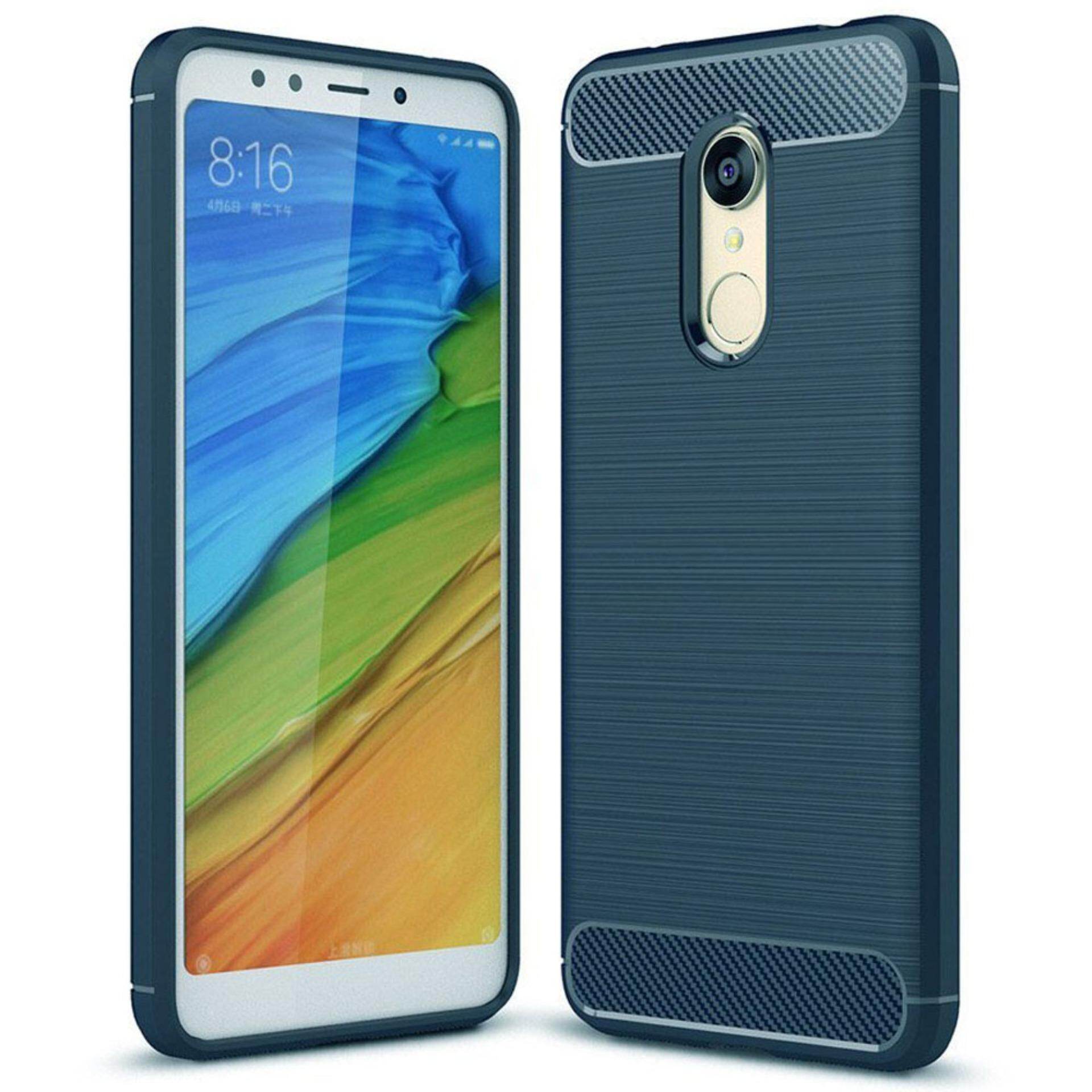 For Xiaomi Redmi 5 Plus Case, Luxury Shockproof Soft TPU Leather Cover Carbon Fiber Design Casing For Xiaomi Redmi 5 Plus