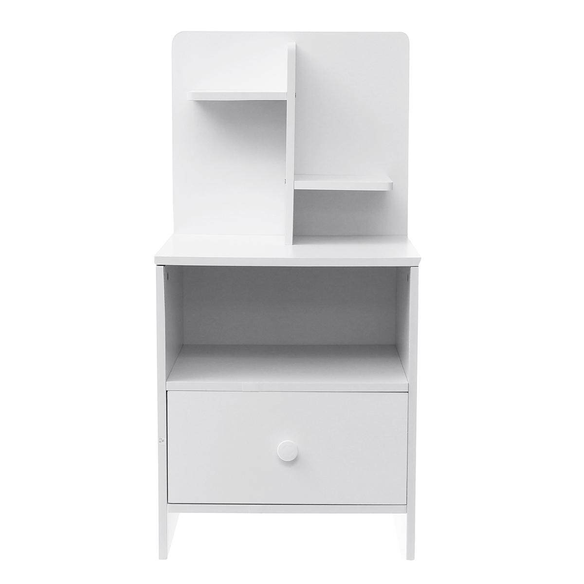 Modern Bedside Table With Drawer Nightstand Storage Bedroom Cabinet Shelf Units Yellow white - intl