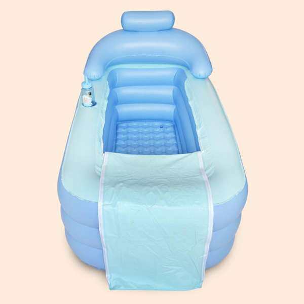 160 CM Trưởng Thành Blowup Gấp Ấm Bồn Tắm Bơm Hơi Với Chân Máy Bơm Không Khí Spa