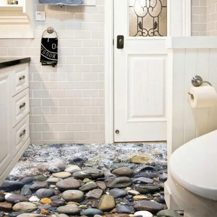 River Stone Wall Sticker 3d Cobble Waterproof Bathroom Kitchen