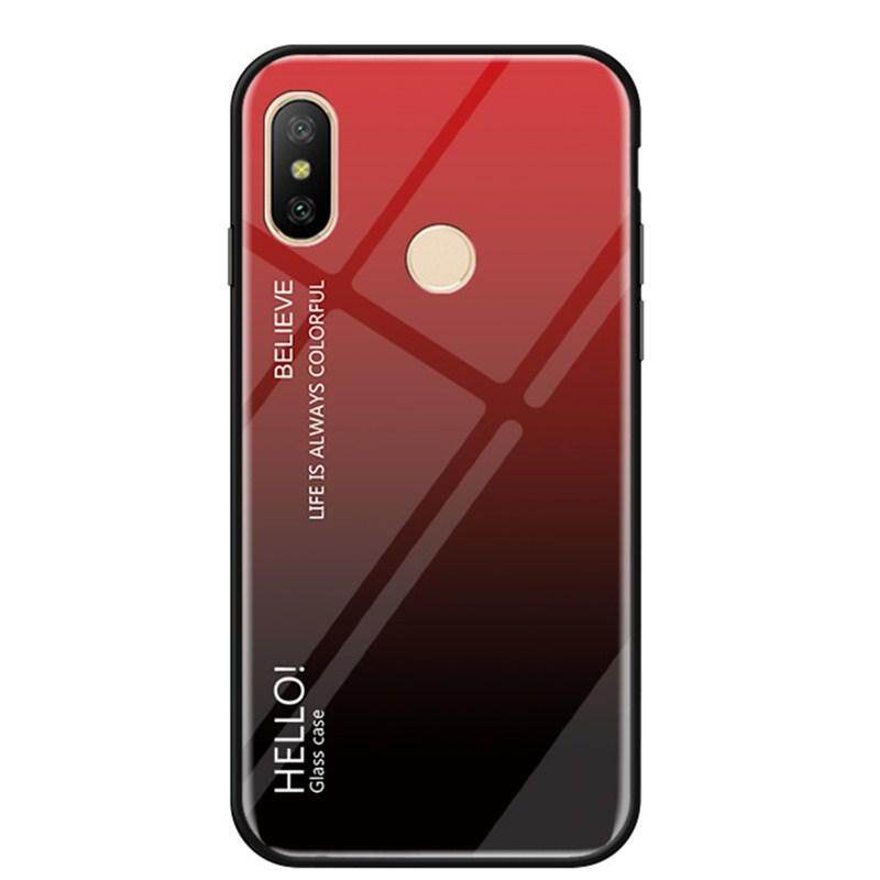 For "Xiaomi Redmi Note 5 Pro" Gradient Tempered Glass Back Cover Protective Phone Case