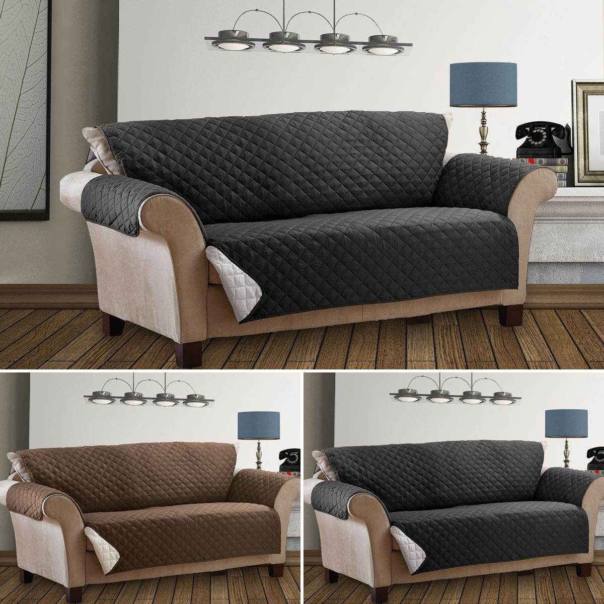 Cho thú cưng Chó Mèo Ghế Dài Loveseat Ghế Sofa Đệm Miếng Lót Bảo Vệ Nội Thất Bao Chống Nước Black116cm x 118 cm-quốc tế