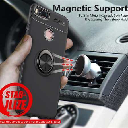 สำหรับ Xiaomi Mi A1 Case, หรูหราสีสันโลหะแม่เหล็กแหวนซิลิโคนนุ่มฝาครอบเคสใส่โทรศัพท์