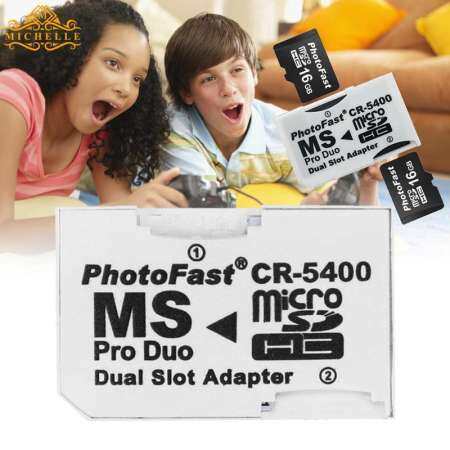 TF Micro SD หน่วยความจำการ์ดช่องคู่ CR-5400 10 เมกะไบต์/วินาทีสำหรับ PSP