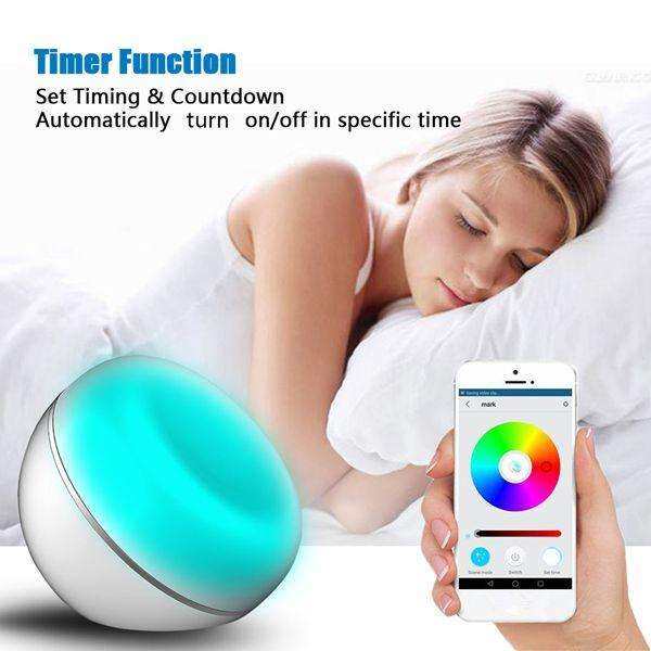 AUGIENB USB Smart RGB LED Night Light App/Voice Control Desk Lamp With Alexa Google Home