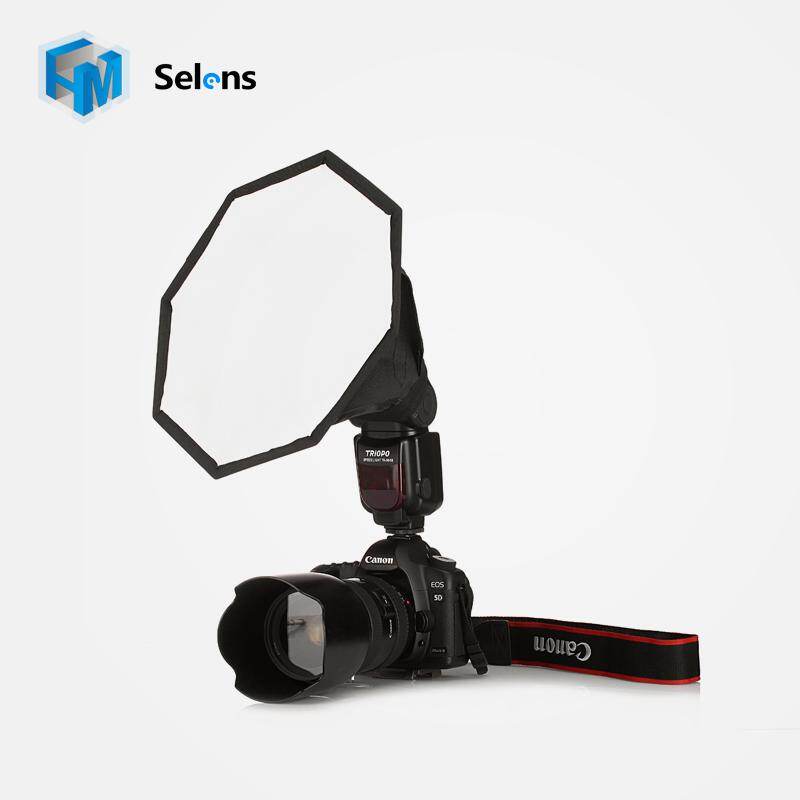 Selens 19CM Mini Octagon Softbox Diffuser Foldable for hot-shoe Flash Speedlite