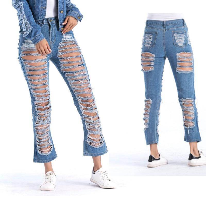 big ripped jeans