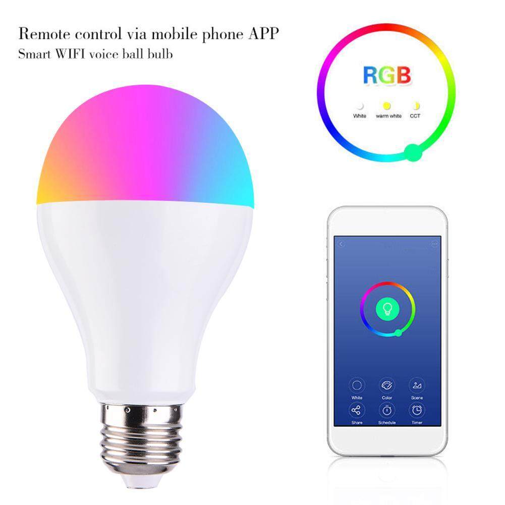 RGBW LED Light Bulb WiFi APP Remote Control Smart Lighting Home Decor(White)-