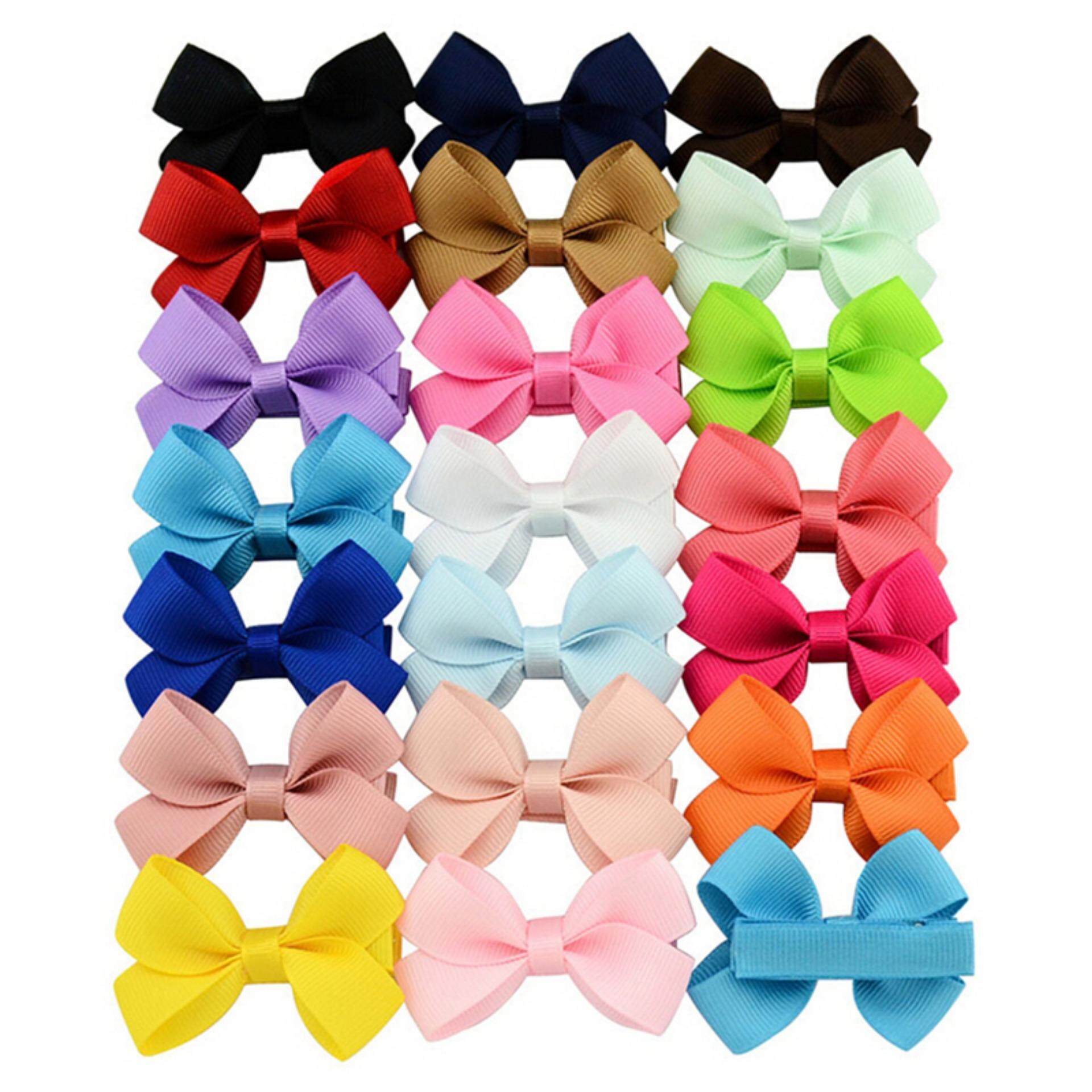 Random 10pcs 2/" Boutique Hair bows Baby Infant Girls Handmade Alligator clips