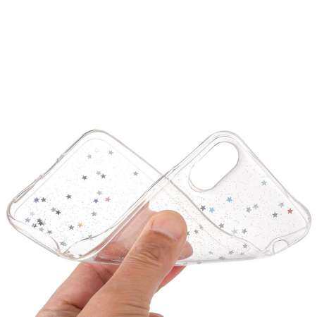 Honioer Luxury CLEAR Bling Star Soft ยางกล่องบาง TPU สำหรับ IPhone XS สูงสุด 6.5 นิ้ว