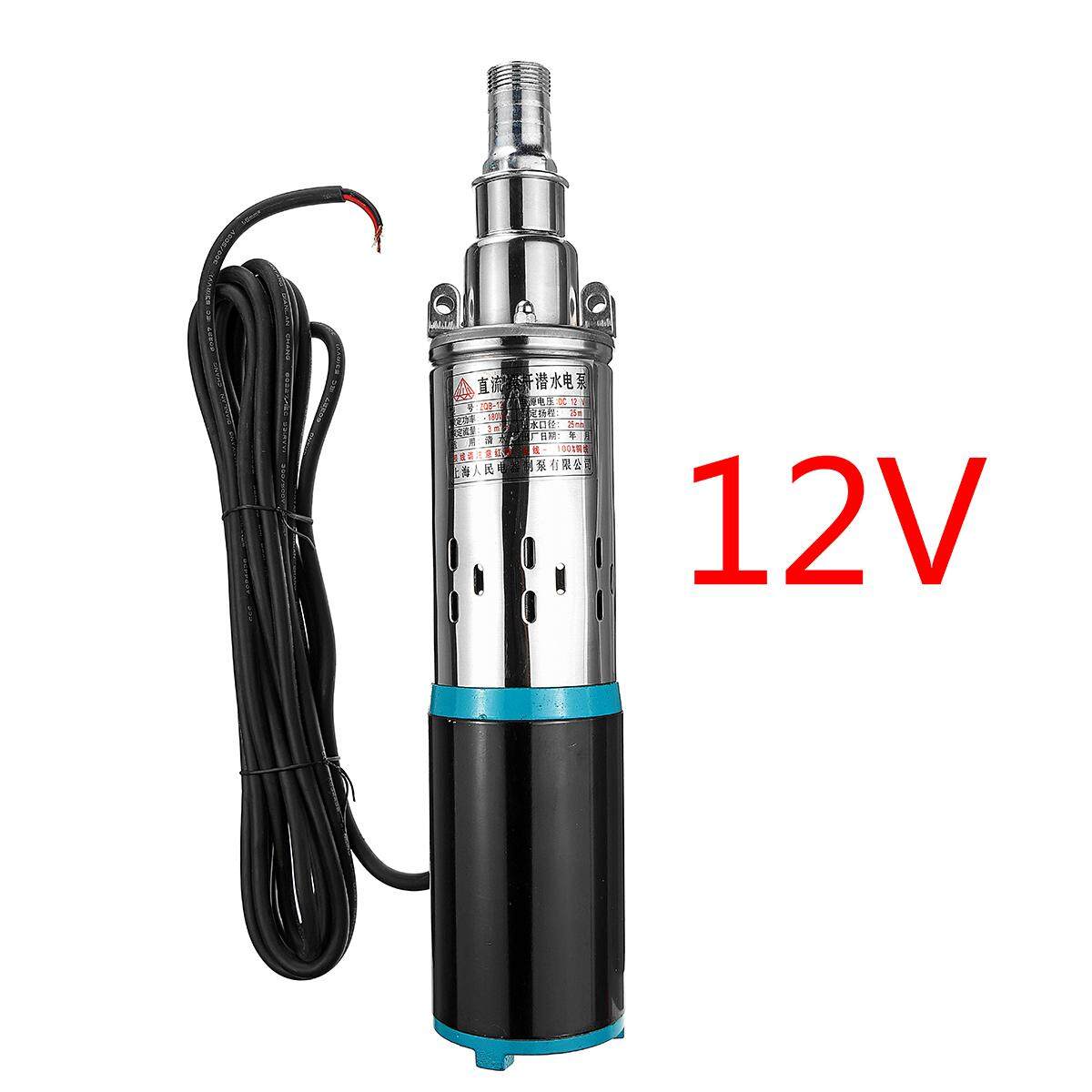 12 V/24 V DC 3m3/h 180 Wát Năng Lượng Mặt Trời Sâu Cũng Bơm Nước Thép không gỉ Chìm PUM