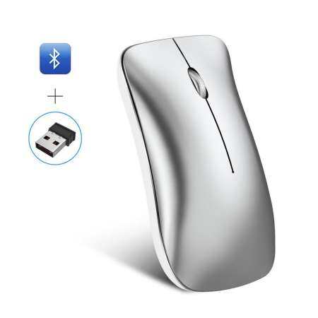 USB dual mode 2.4G1600dpi optical mouse Bluetooth wireless mouse rechargeable with USB receiver,USB receiver at the bottom of the mouse USB dual mode 2.4G1600dpi optical mouse Bluetooth wireless mouse rechargeable with USB receiver,USB receiver at the bottom of the mouse