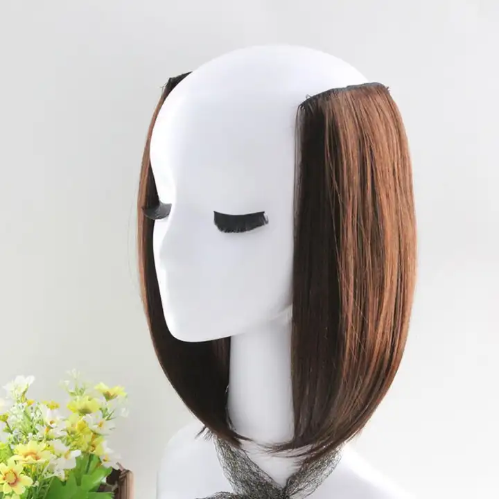 1pc 2 Clip In Hair Extensions Straight Pretty Woman Girl Wig Hair