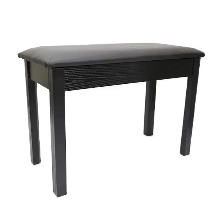 Bsl Q100h Black Piano Bench Leather Padded Double Set Digital