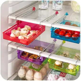 4ever Small Storage Boxes Slide Kitchen Fridge Freezer Space Saver