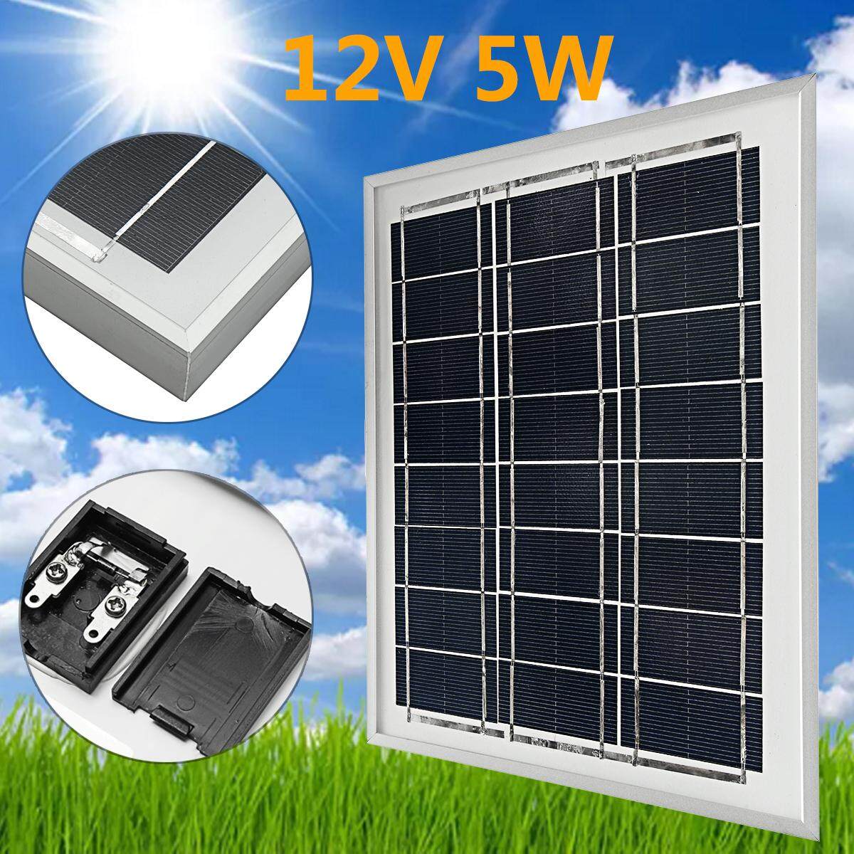 Elfeland 12 V 5 Wát Đa Tinh Thể Loại A Bảng Điều Khiển Năng Lượng Mặt Trời Cho Khu Vườn Nhà TỰ LÀM