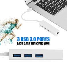 RJ45 Network Adapter 3 Ports USB 3.0 HUB USB to RJ45 Ethernet Lan Adapter for PC Laptop – intl