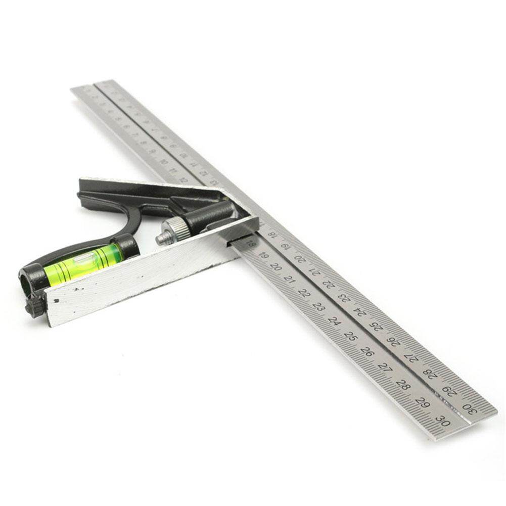 BSIDE Bộ Vuông Dùng Thử Kết Hợp Đa Năng Bằng Thép Không Gỉ Điều Chỉnh Được 300mm Thước Góc Phải