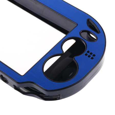 Miracle Shining Aluminum Brushed Plated Plastic Case Skin Protect Cover for ps vita Blue