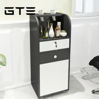 Gte Barber Shop Display Cart Cabinet Hair Salon Tool Locker