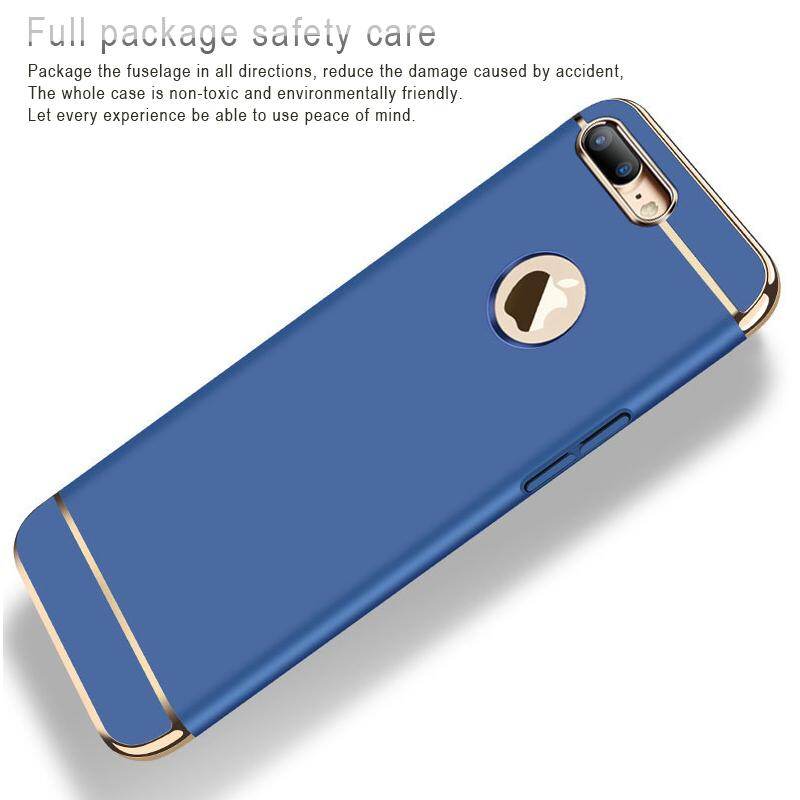 iPhone 7 Plus Case, iPhone 8 Plus Case, 3 in 1 Luxury Gold Hard Case Back Cover Coverage Removable Phone Casing