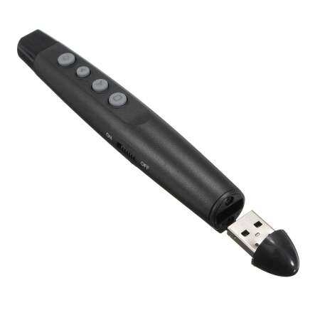 USB นำเสนอแสงเลเซอร์สีแดงปากกาพอยน์เตอร์รีโมท Contol Clicker Lecture