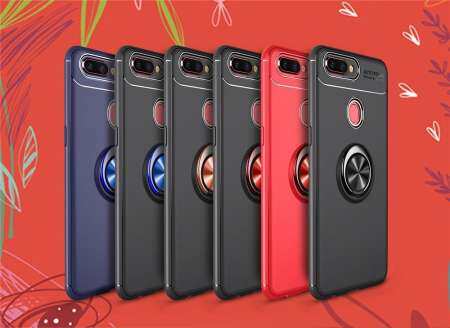 แฟชั่นสำหรับ OPPO F9 กรณีซิลิโคนขายึดแหวนนิ้วสำหรับ OPPO F9 เคสโทรศัพท์