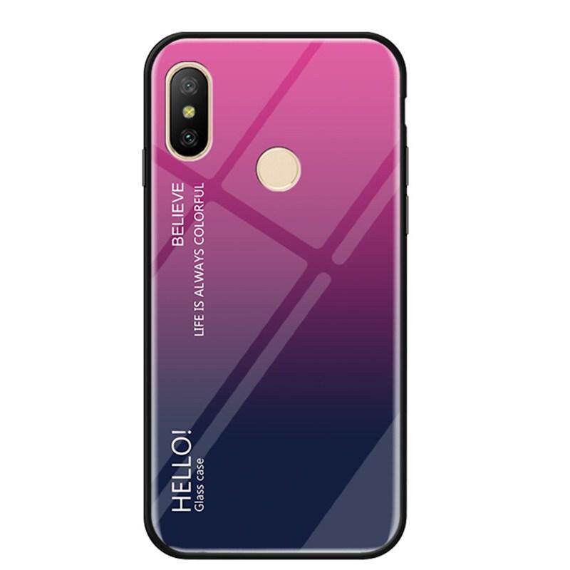 For "Xiaomi Redmi Note 5 Pro" Gradient Tempered Glass Back Cover Protective Phone Case