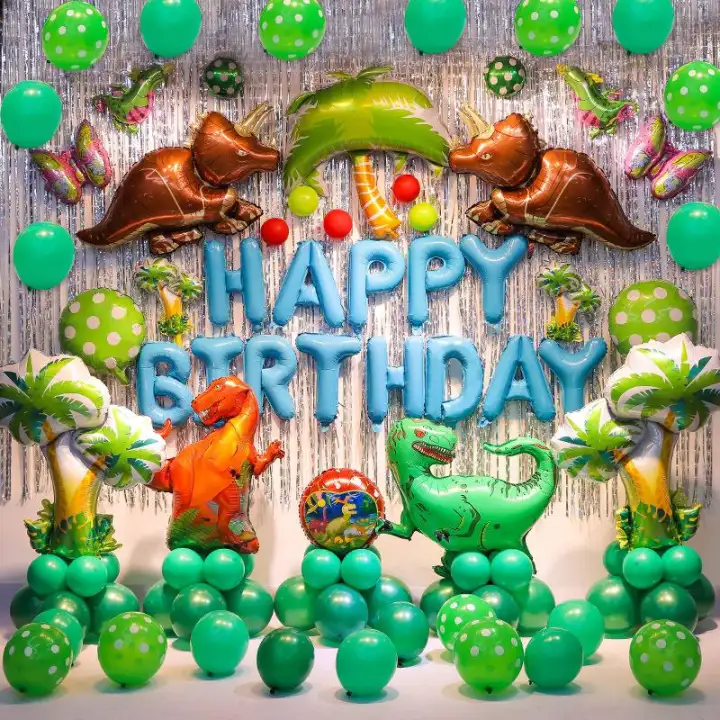 4 Pcs Big Inflatable Dinosaur Balloon Athlon Dinosaur Baby Shower
